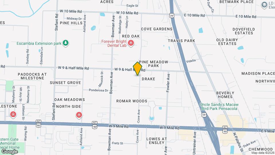 9871 Cove Ave Map and Location Details