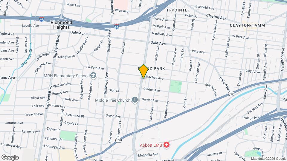 1912 McCausland Ave Mapa y Detalles de la Ubicación