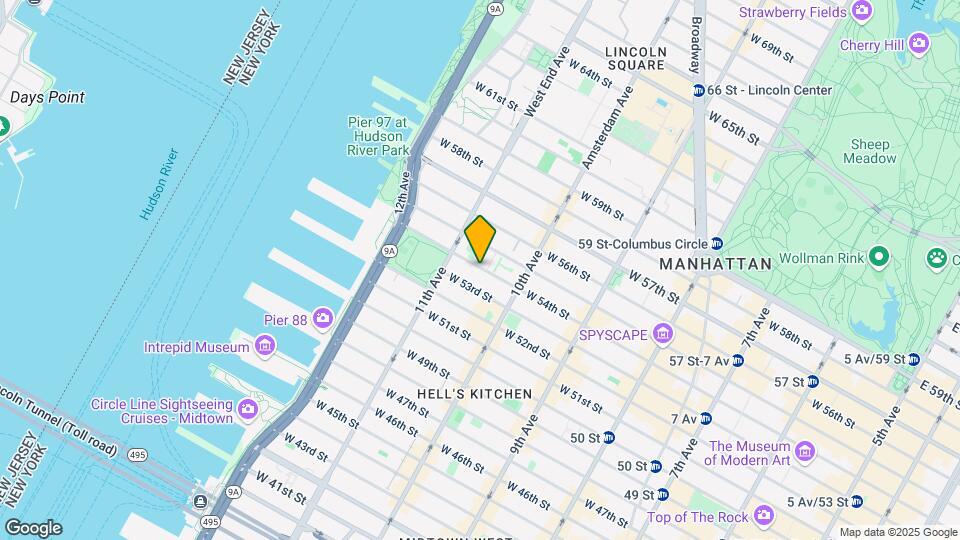 554 W 54th St Map and Location Details