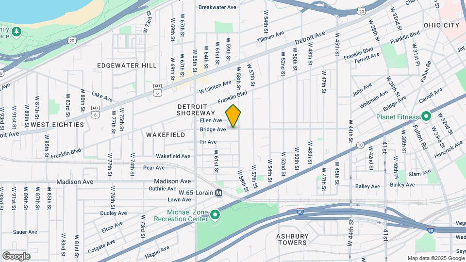 5811 Bridge Ave, Unit Down Map and Location Details