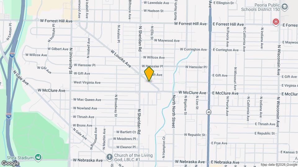 602 W Loucks Ave Map and Location Details