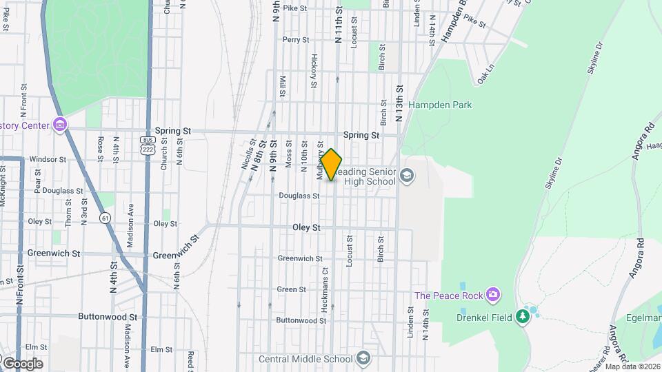 818 N 11th St Map and Location Details