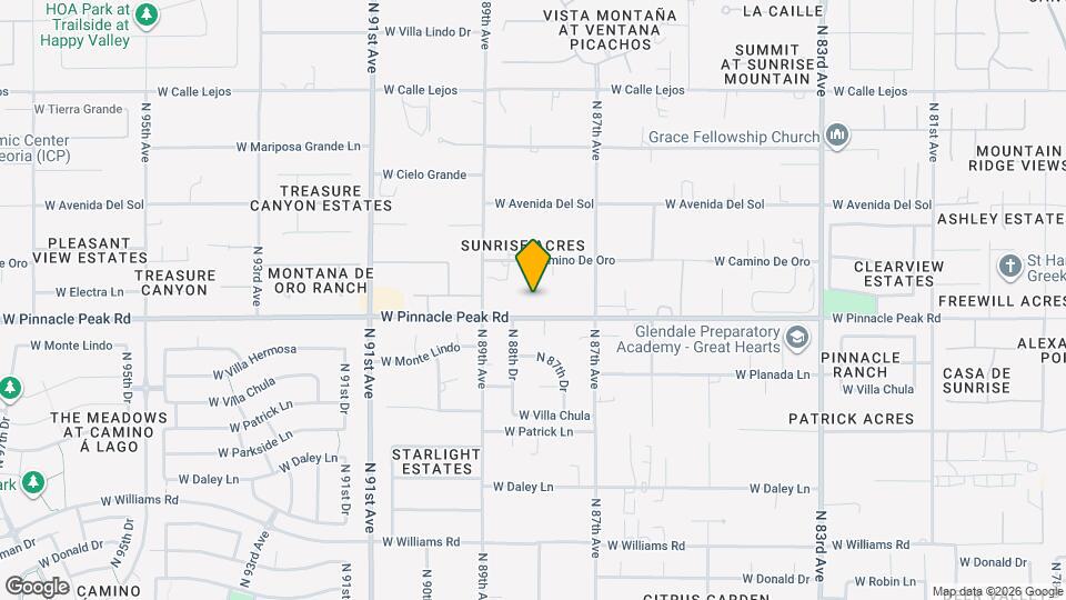 8812 W Pinnacle Peak Rd Map and Location Details