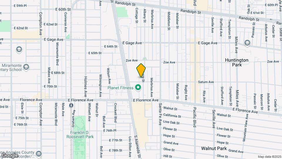 6825 Albany St Map and Location Details