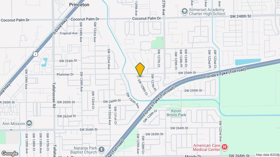 12844 SW 256th Terrace Map and Location Details