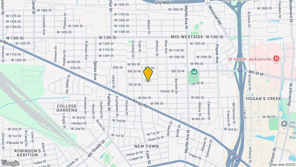 1555 W 7th St Map and Location Details