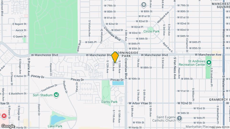 8712 S 11th Ave Map and Location Details