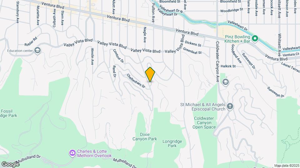3864 Dixie Canyon Ave Map and Location Details