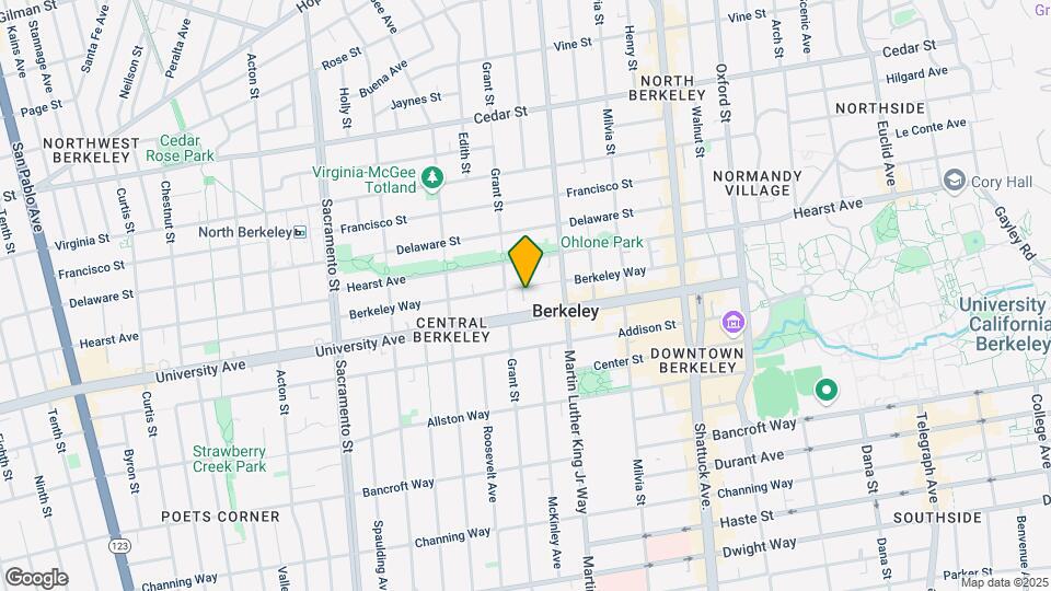 1810 Berkeley Way Map and Location Details