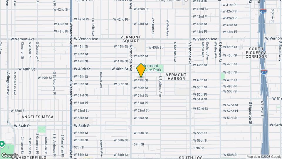 1317 W 49th St Mapa y Detalles de la Ubicación