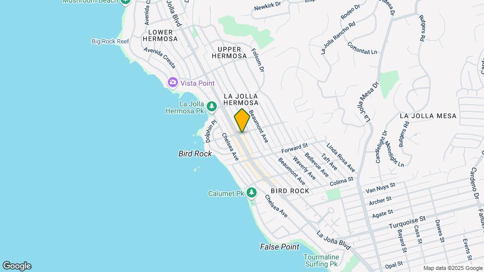 407 Bird Rock Ave Mapa y Detalles de la Ubicación