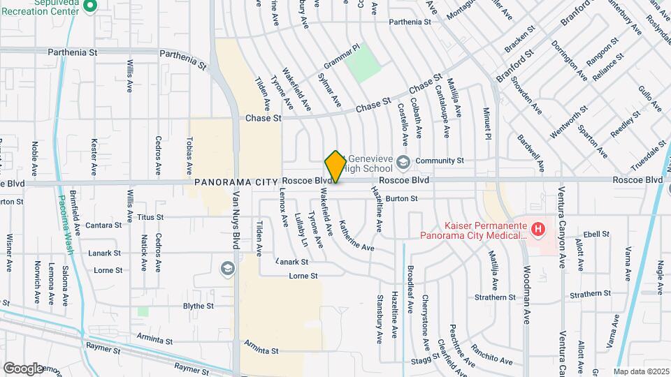 14206 Roscoe Blvd Mapa y Detalles de la Ubicación