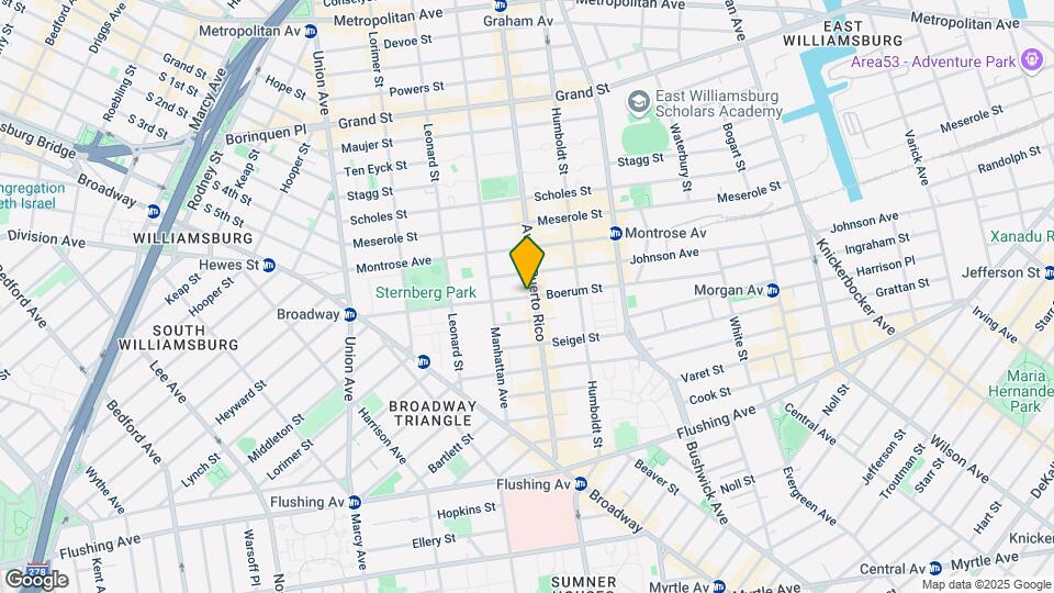 121 Graham Ave Mapa y Detalles de la Ubicación