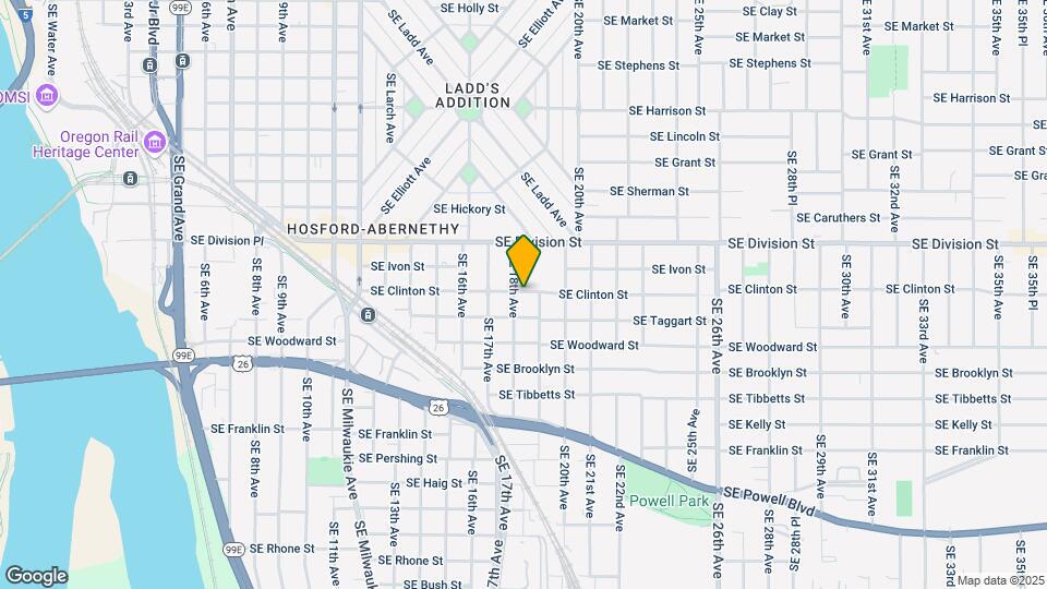 1808 SE Clinton St Map and Location Details