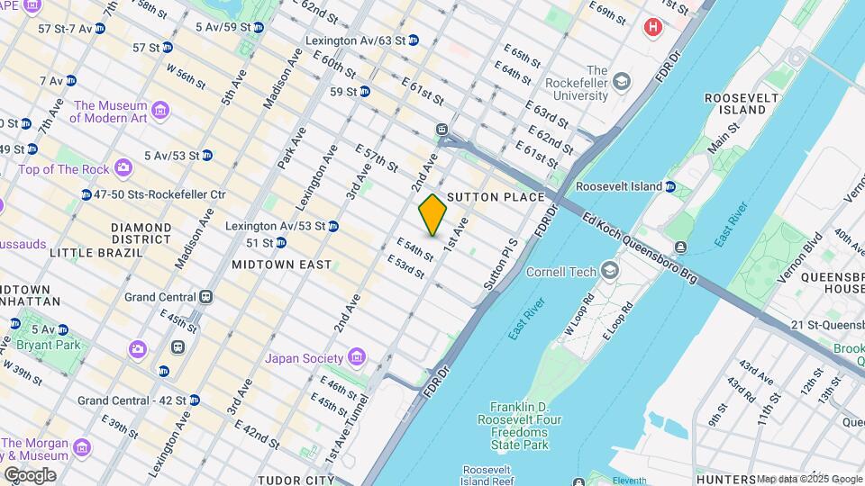 344 East 55th Street Map and Location Details