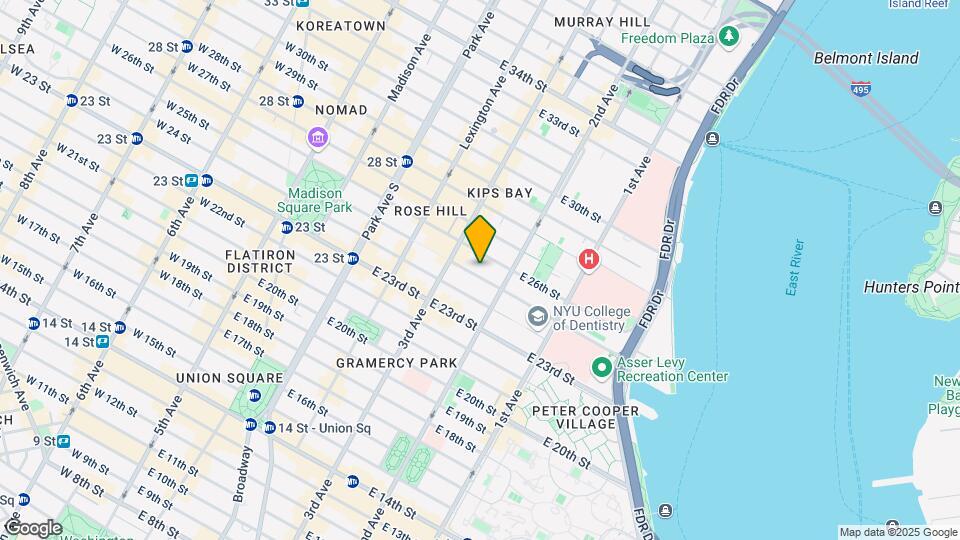 225 E 25th St Map and Location Details