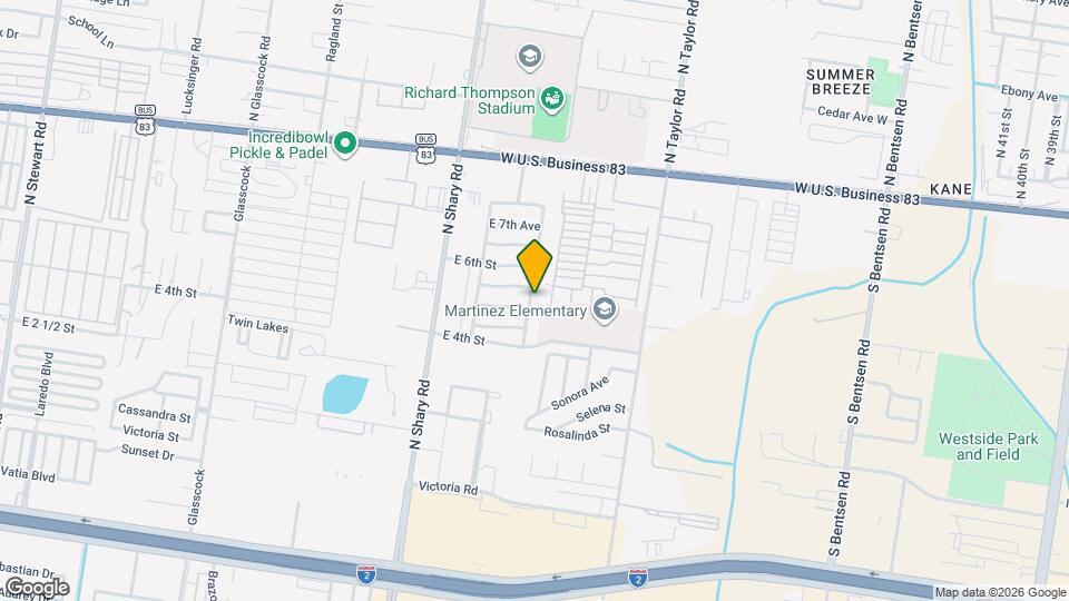 504 Hackberry Ave Map and Location Details