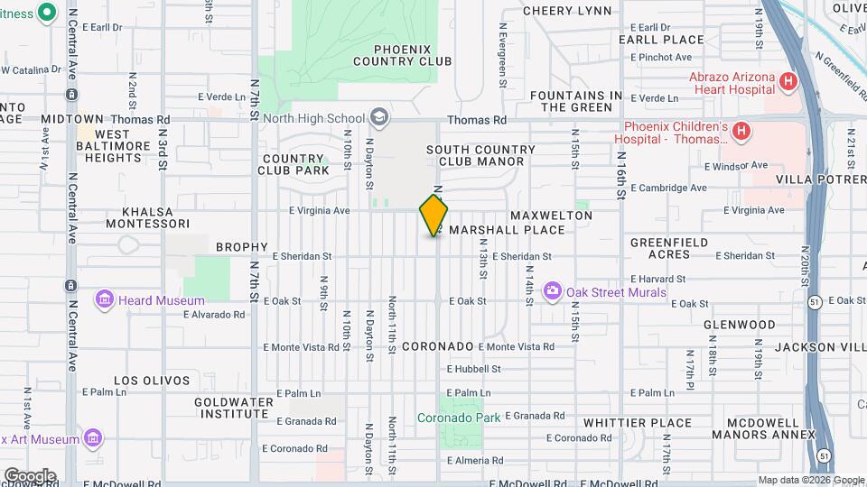 2512 N 12th St Mapa y Detalles de la Ubicación
