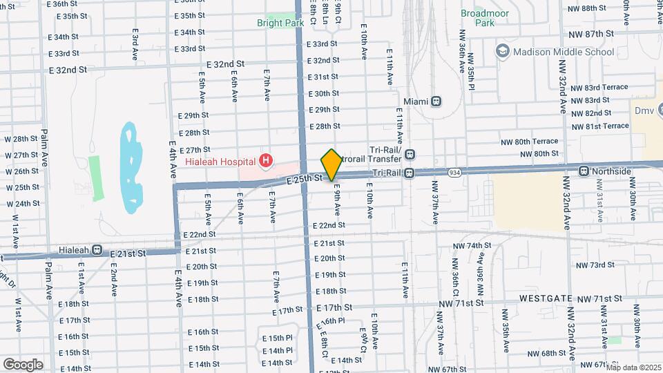 879 E 24th St Map and Location Details