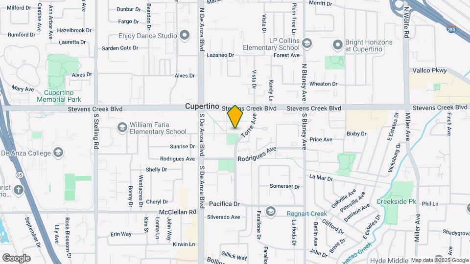Cupertino City Center Map and Location Details