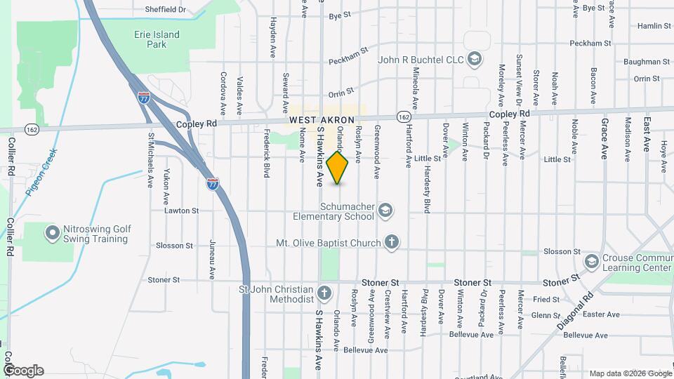 1116 Orlando Ave Map and Location Details