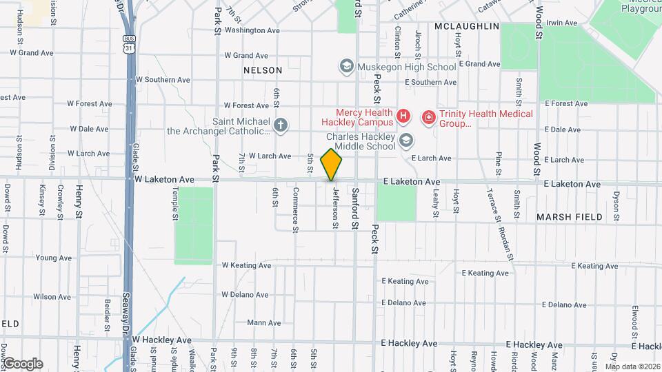 1817 Jefferson St, Unit Upper Map and Location Details