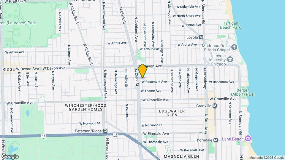 1540-1542 W Rosemont Ave Map and Location Details