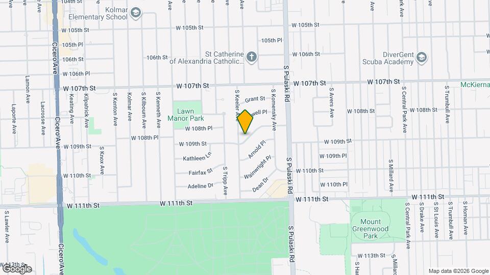 4116 W 109th St, Unit 1 Mapa y Detalles de la Ubicación