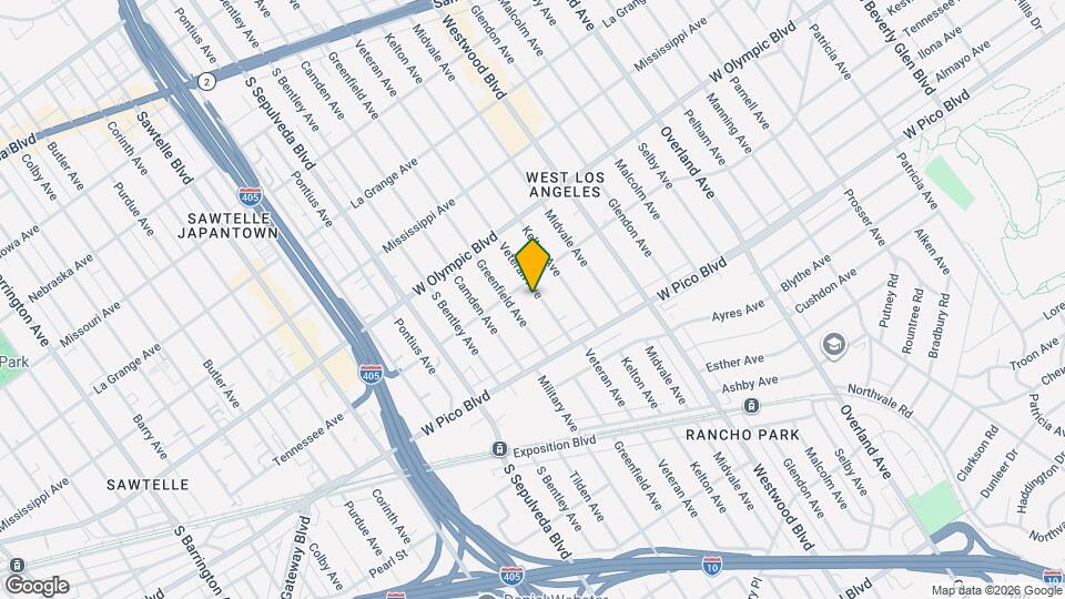 2317 Veteran Ave Map and Location Details