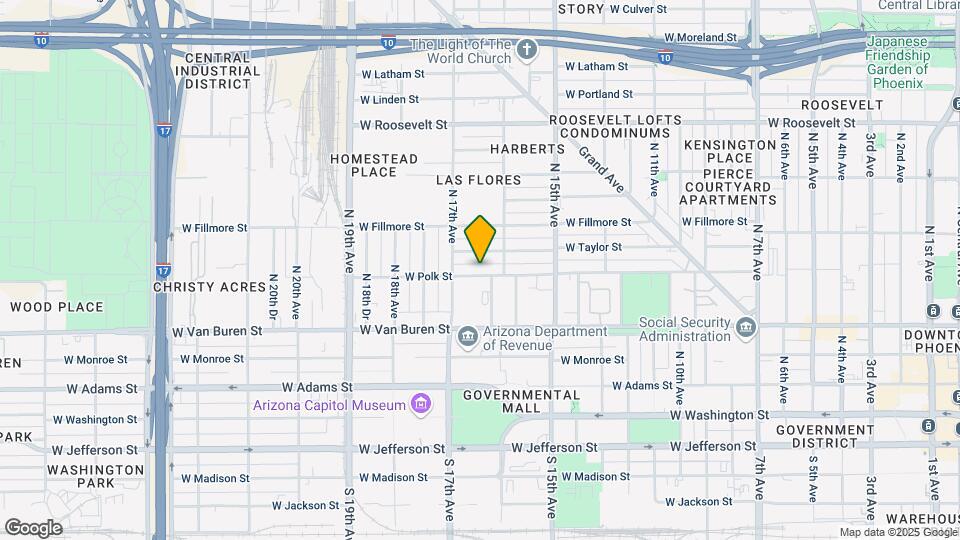 1622 W Polk St Map and Location Details