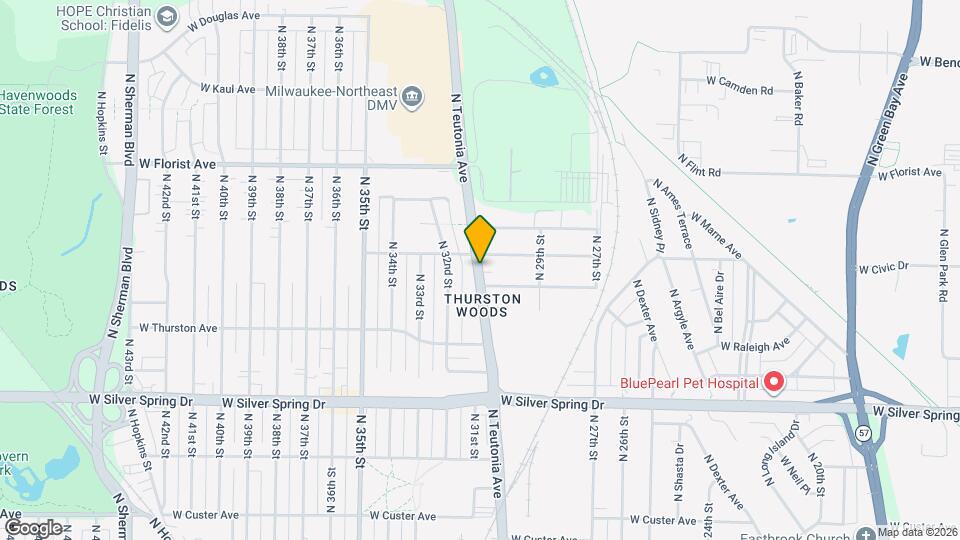 5824 N Teutonia Ave Map and Location Details