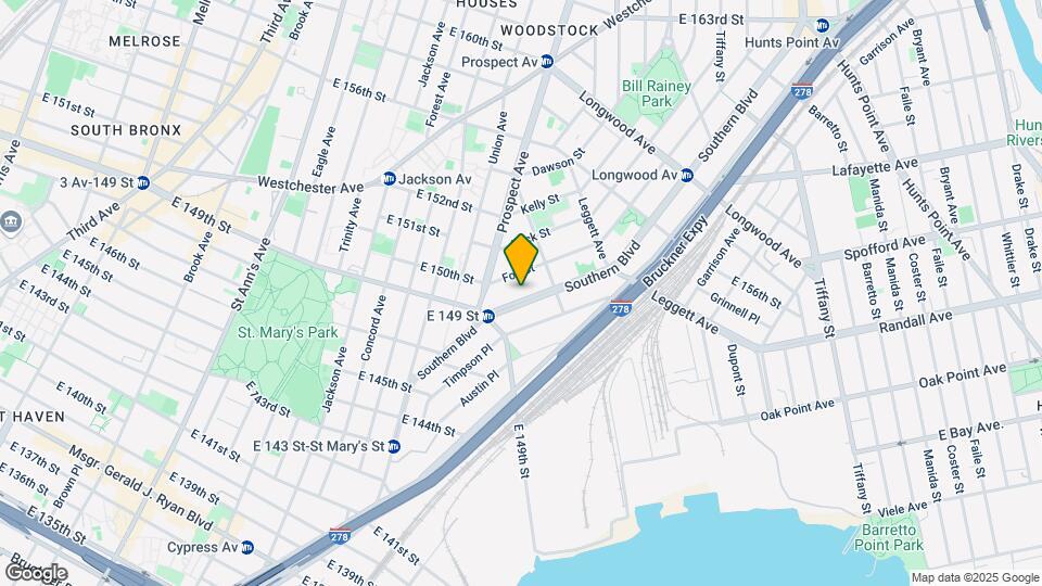 571 Southern Blvd Map and Location Details
