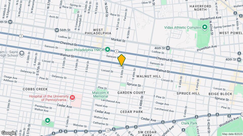 212 S 50th St, Unit # 2 Map and Location Details