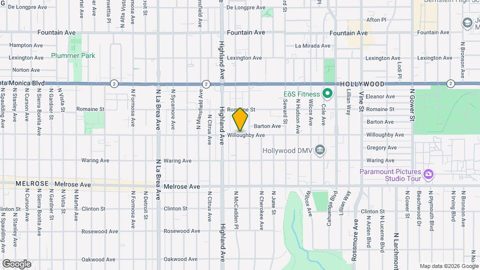 6712 Willoughby Ave Map and Location Details