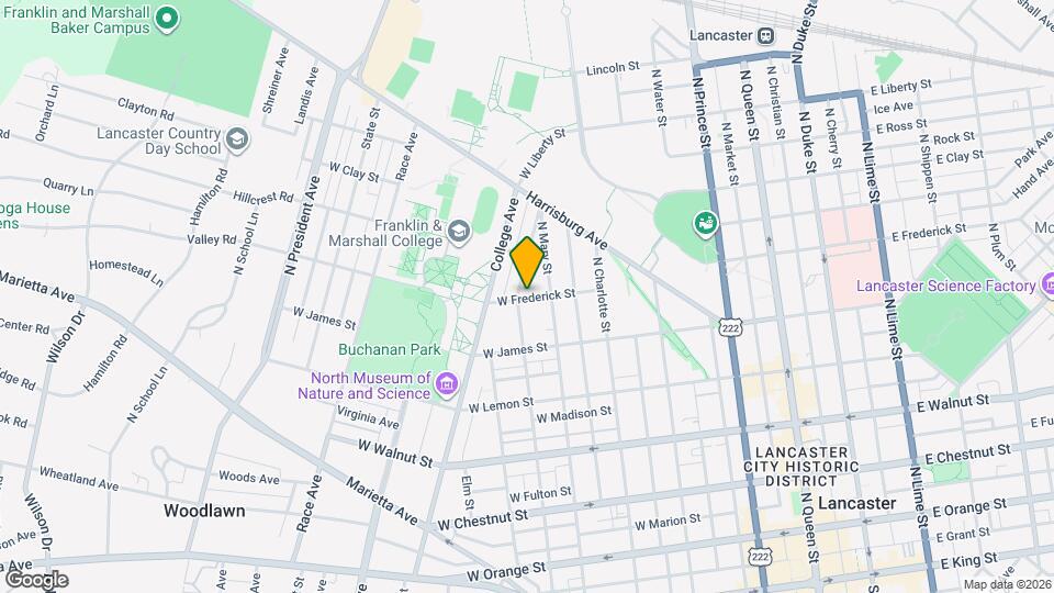 529 W Frederick St Map and Location Details