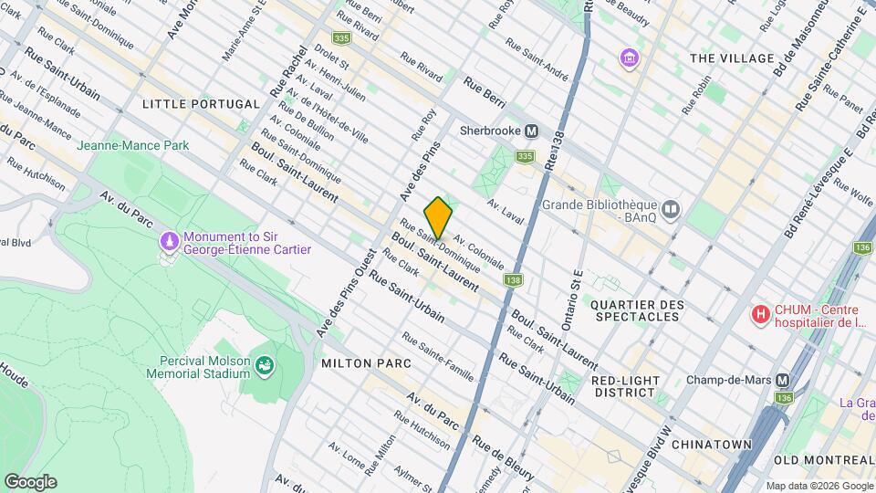 3620 Saint-Dominique Rue Map and Location Details