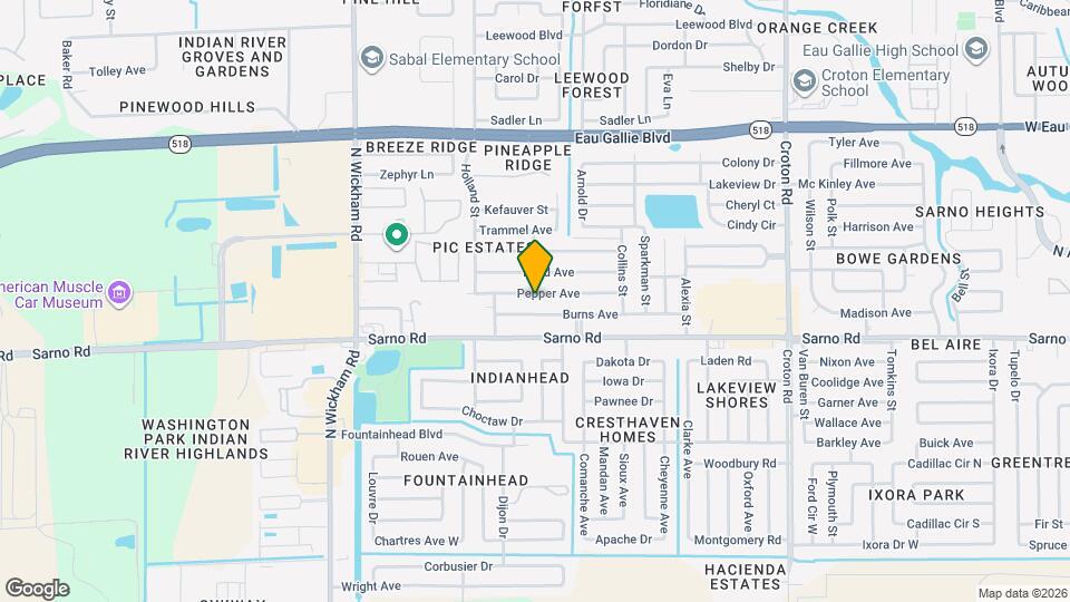 2587 Pepper Ave Map and Location Details
