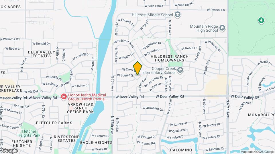 22014 N 73rd Ln Map and Location Details