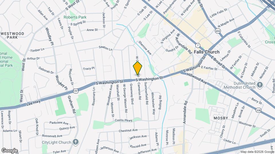 800 S Washington St Map and Location Details