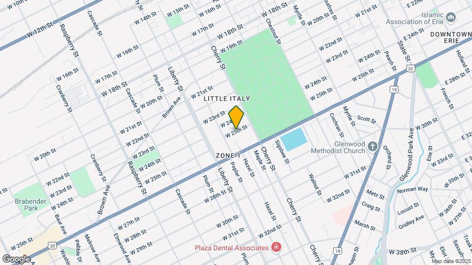 637 W 25th St Map and Location Details