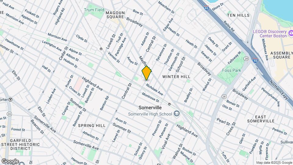 63 Sycamore St, Unit 1 Map and Location Details
