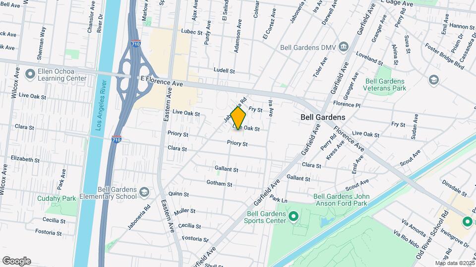 5940 LIVE OAK ST Map and Location Details