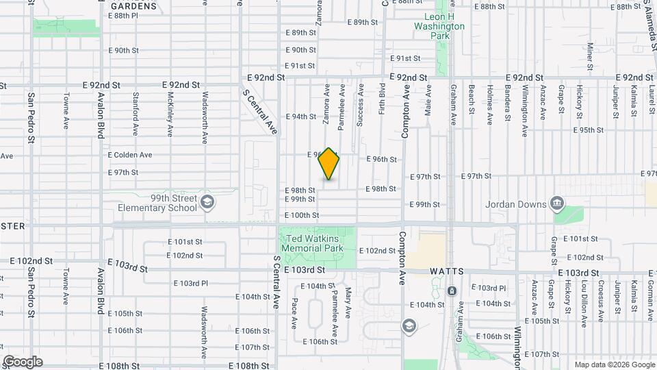 9726 Zamora Ave Map and Location Details