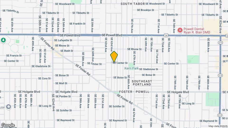 6312 SE Center St Map and Location Details