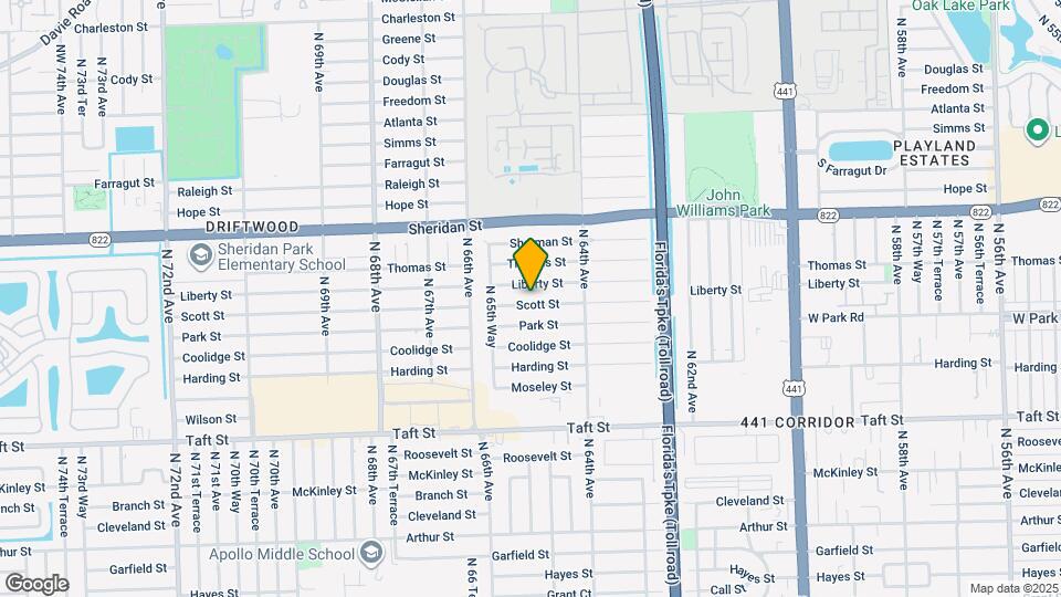 6501 Scott St Map and Location Details