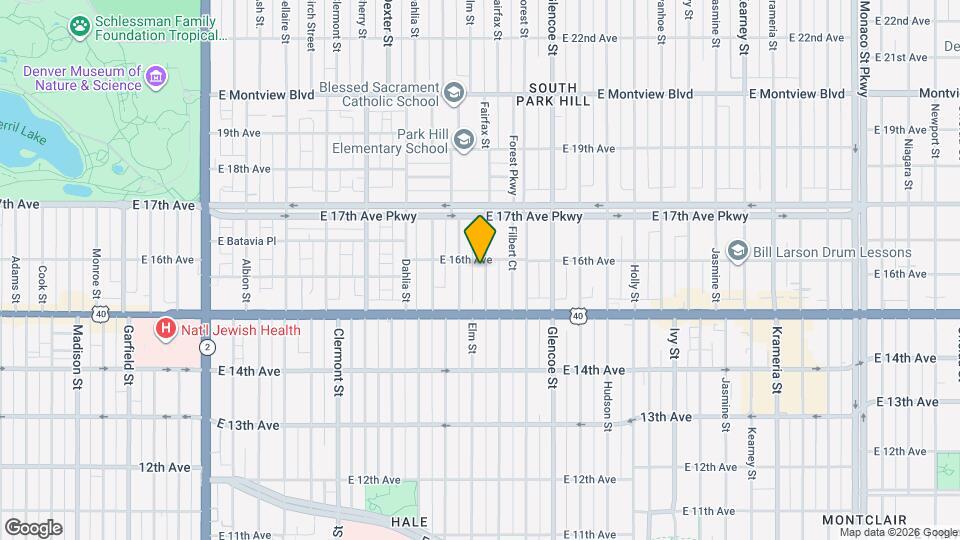 1581 Fairfax St Map and Location Details