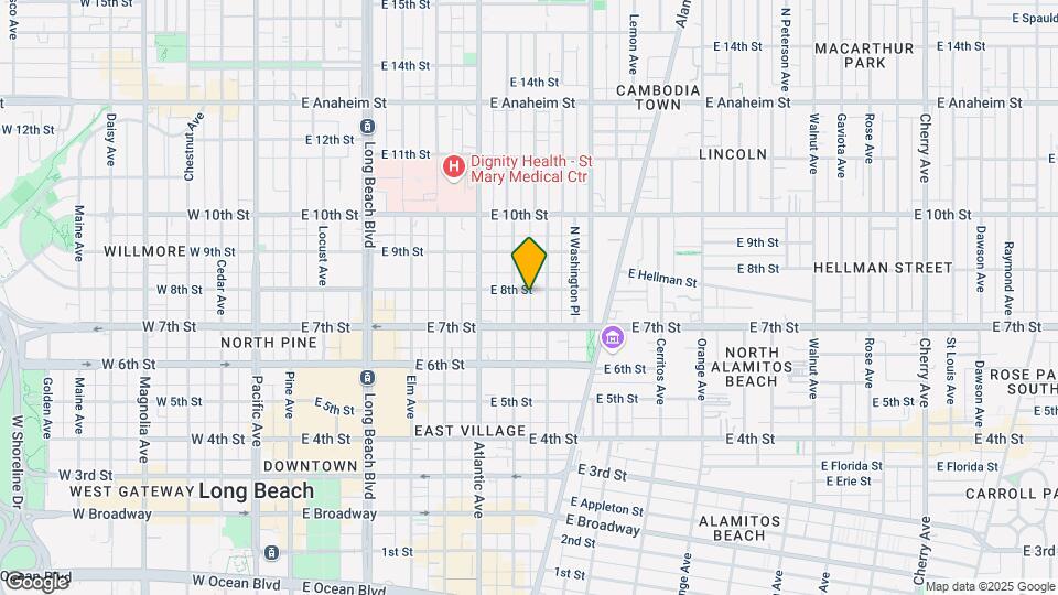 720 E 8th St Map and Location Details