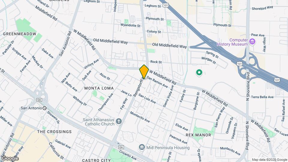 453 Rengstorff Ave, Unit 2Rm1Ba Mapa y Detalles de la Ubicación