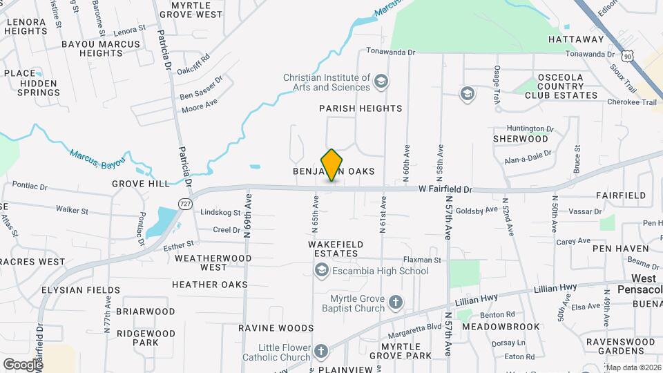 6400 W Fairfield Dr Mapa y Detalles de la Ubicación