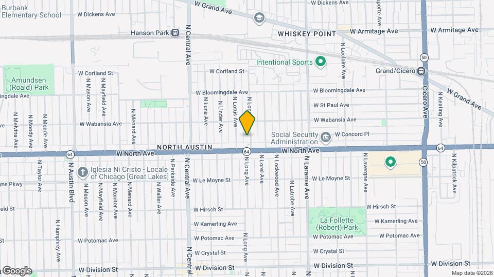 1622 N Long Ave, Unit 2 Map and Location Details